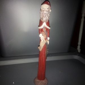 Beautiful handpainted resin pencil santa